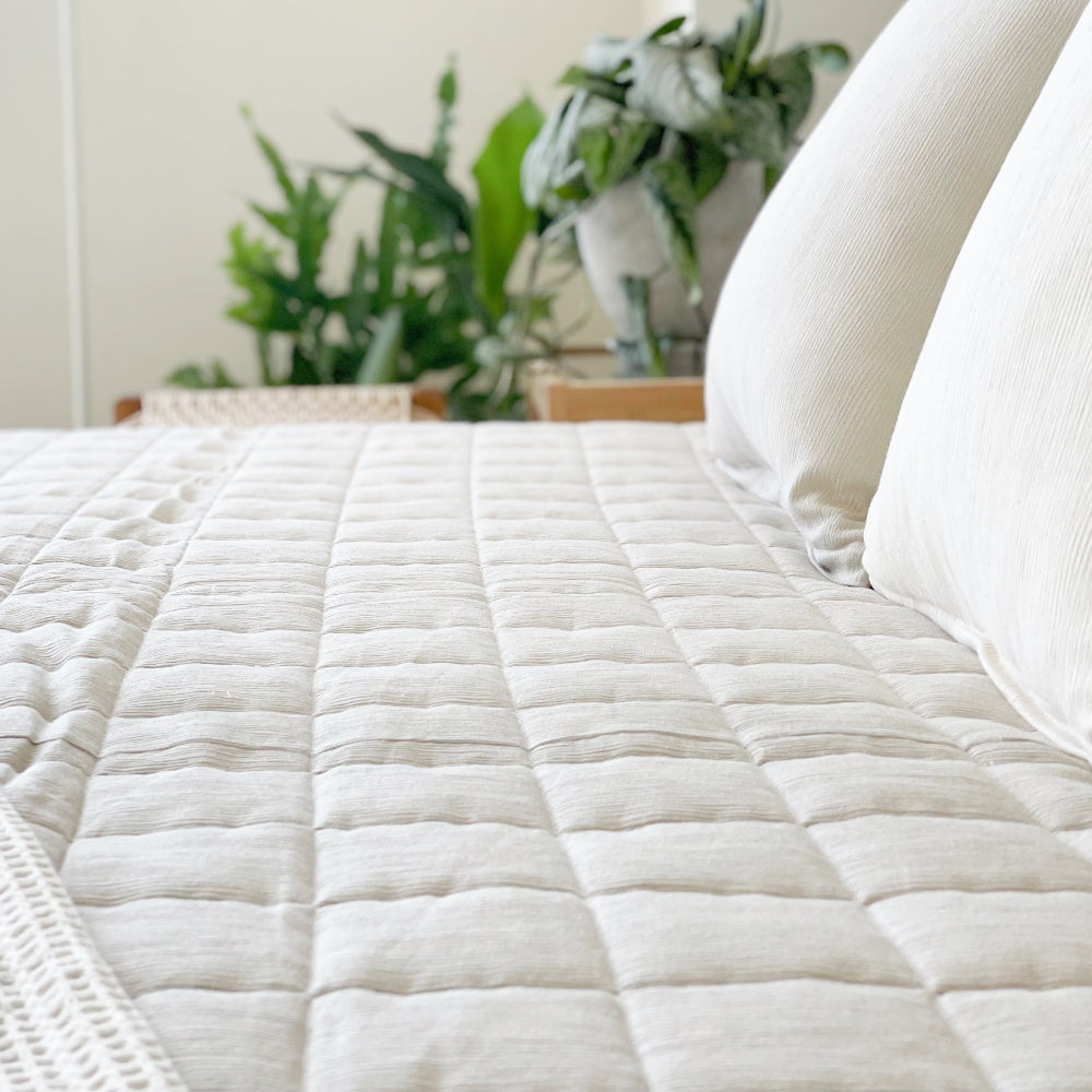 saratto 高島ちぢみ織 敷きパッド【シングル・ダブル兼用】