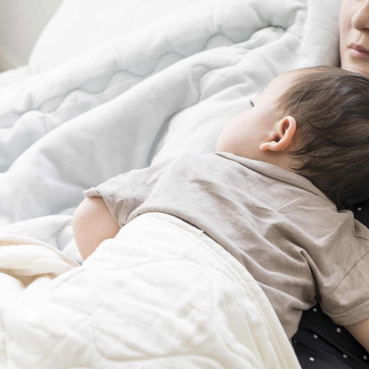 mocomocoスフレガーゼキルトケット