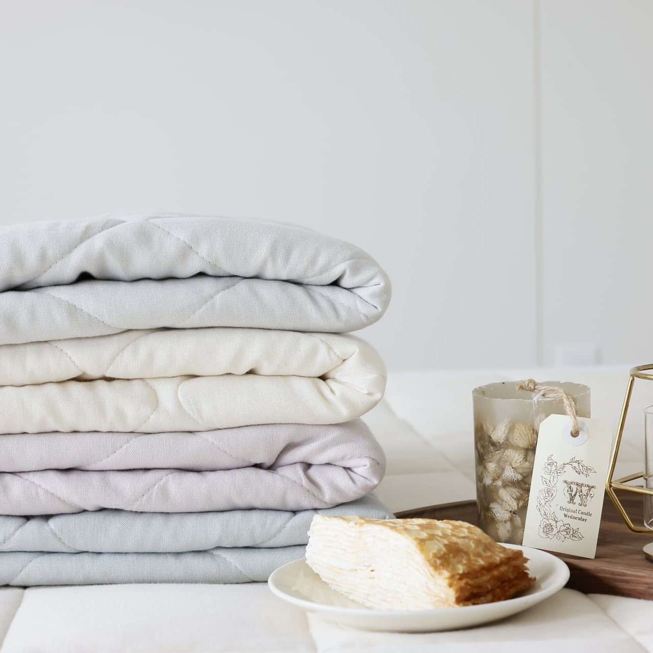 mocomocoスフレガーゼキルトケット