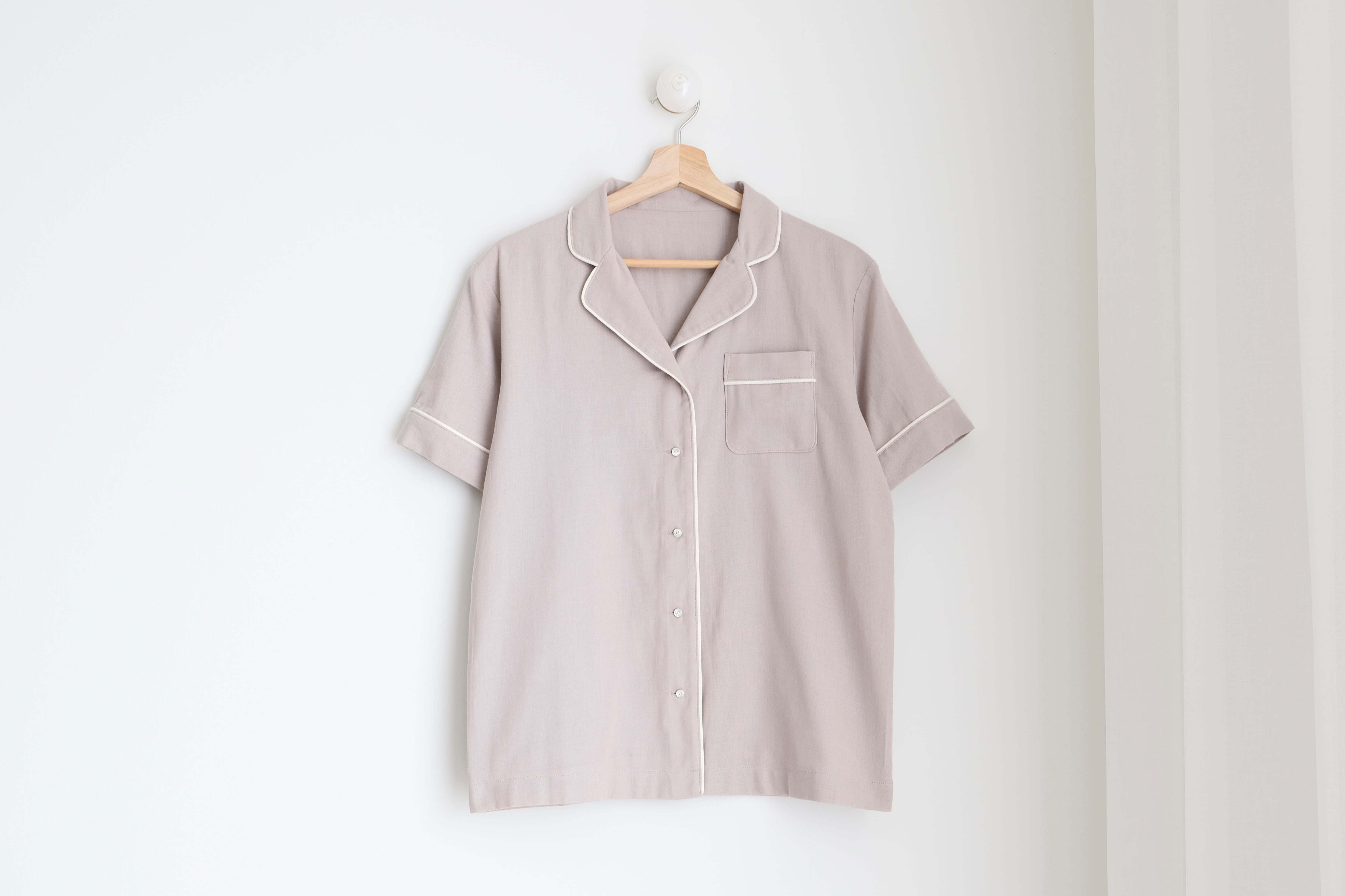 sarafuwa ぐっすり眠るための ココチガーゼ パイピング パジャマ 【ワンピース・長袖 上下セット・半袖 上下セット】