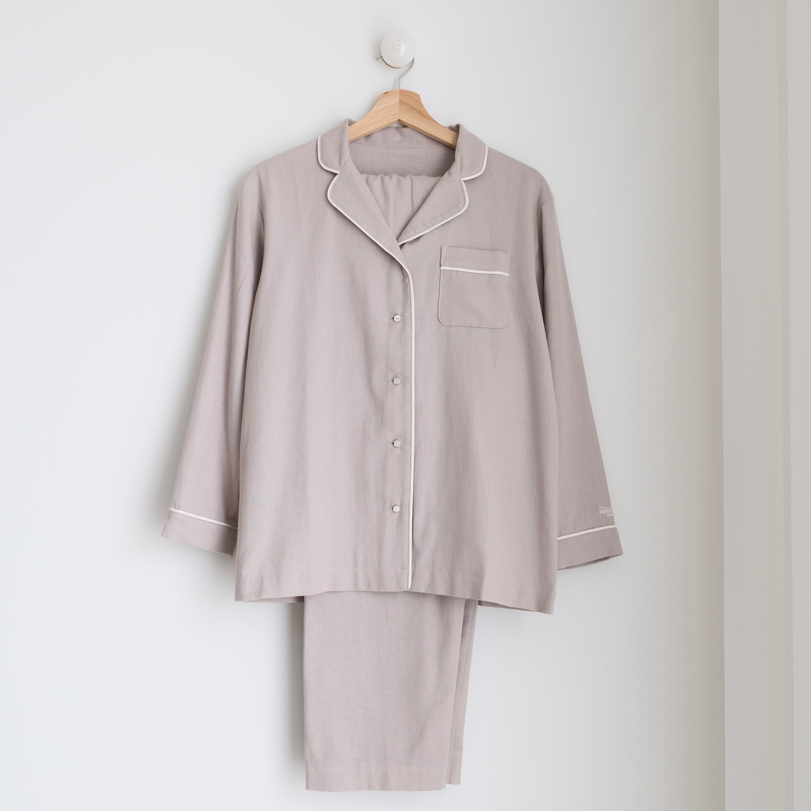 sarafuwa ぐっすり眠るための ココチガーゼ パイピング パジャマ 【ワンピース・長袖 上下セット・半袖 上下セット】