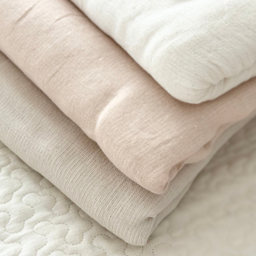 shittori 三河木綿 熟成糸のボリュームミルフィーユガーゼケット【8枚重ね】