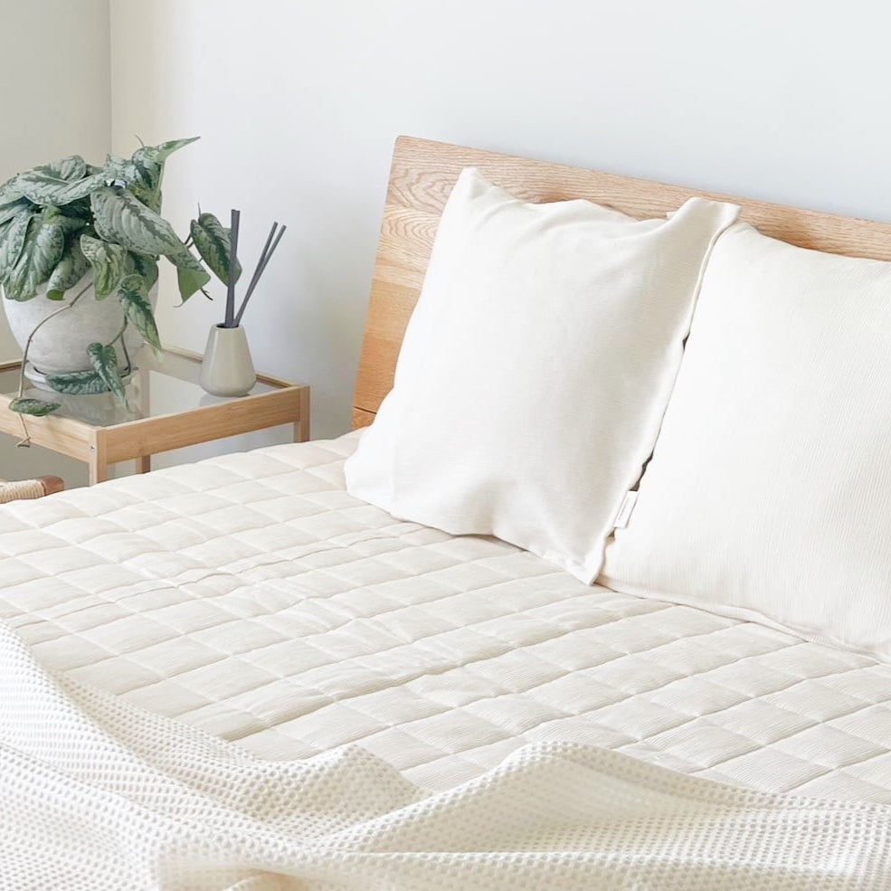 saratto 高島ちぢみ織 敷きパッド【シングル・ダブル兼用】