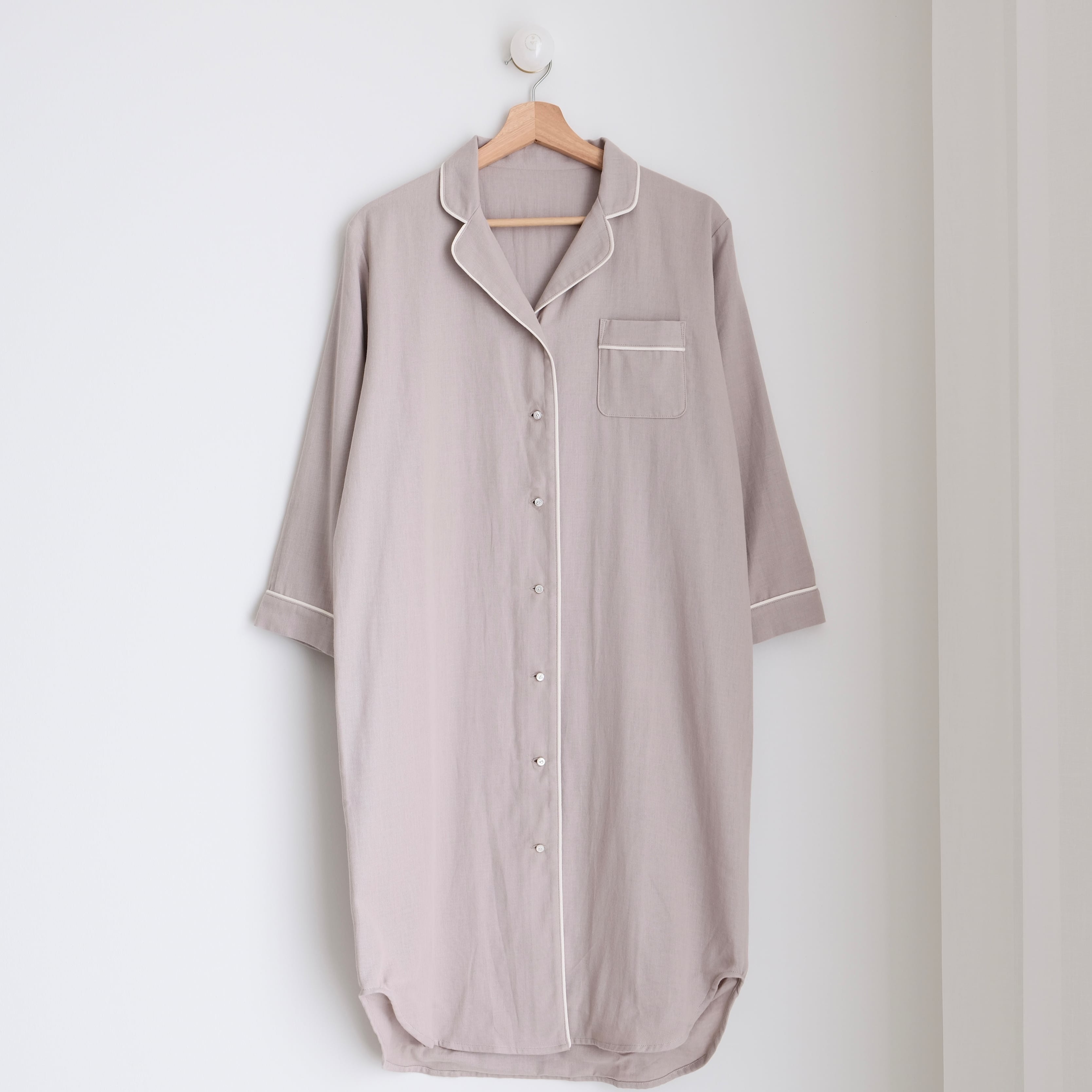 sarafuwa ぐっすり眠るための ココチガーゼ パイピング パジャマ 【ワンピース・長袖 上下セット・半袖 上下セット】