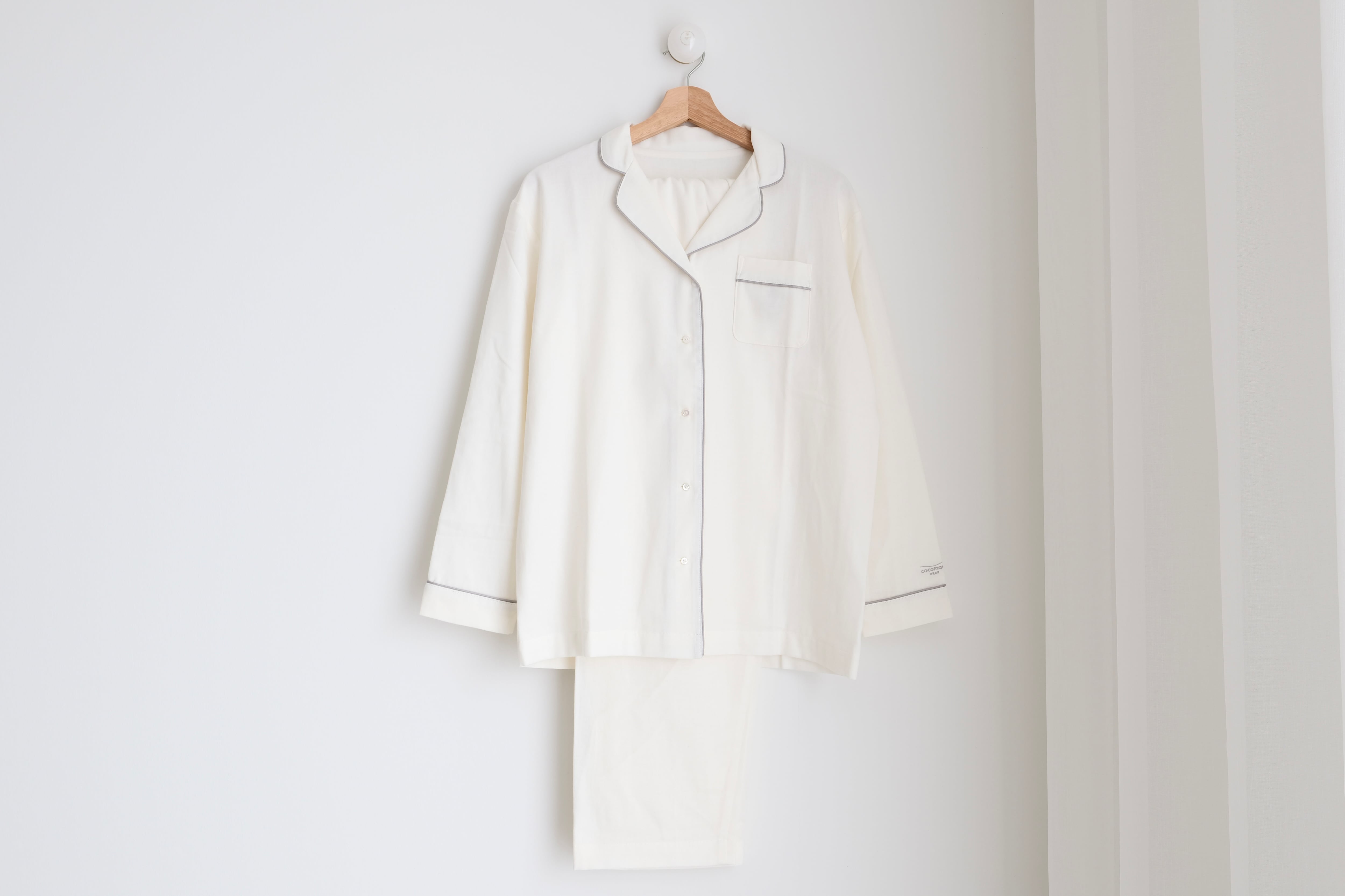 sarafuwa ぐっすり眠るための ココチガーゼ パイピング パジャマ 【ワンピース・長袖 上下セット・半袖 上下セット】