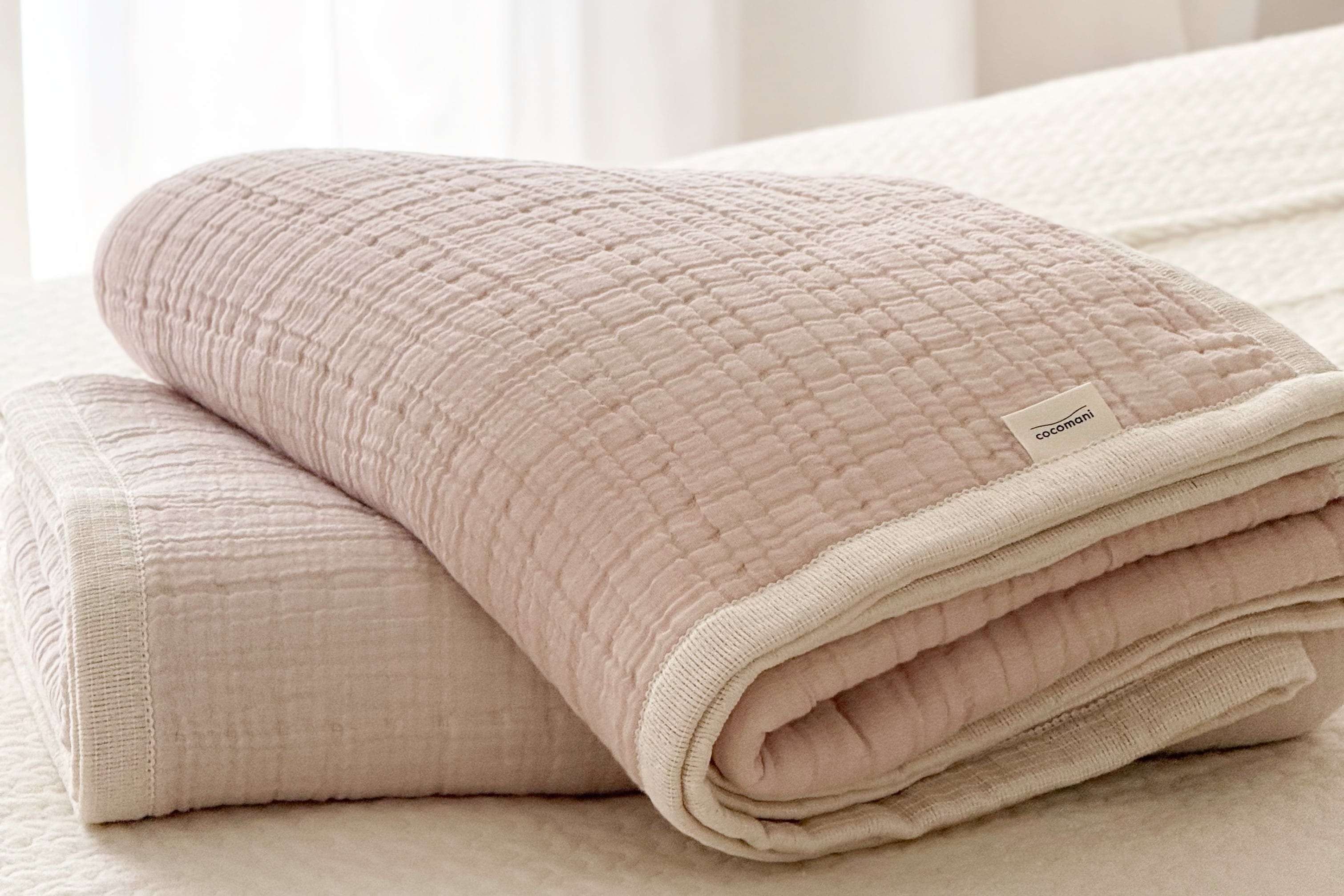 \秋・冬だけの限定販売/torotoro 8重ジャガード織 ガーゼケット ラテ(latte)カラー