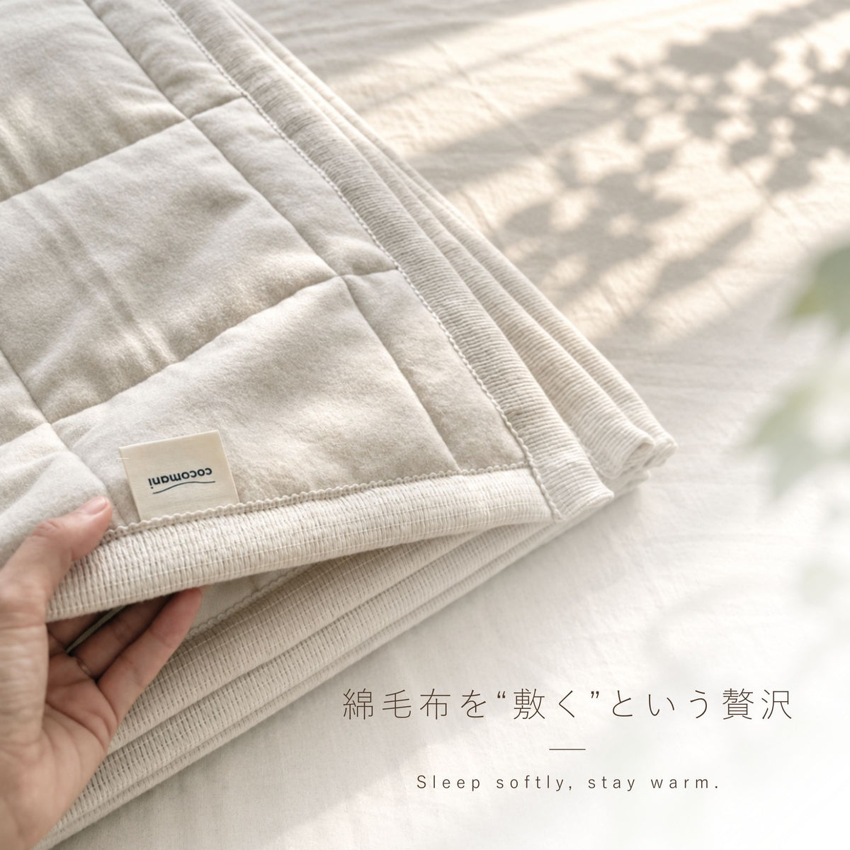 9/18(金)20:00販売開始【秋・冬だけの限定販売】コットン毛布 toromo(とろも)の 敷パッド