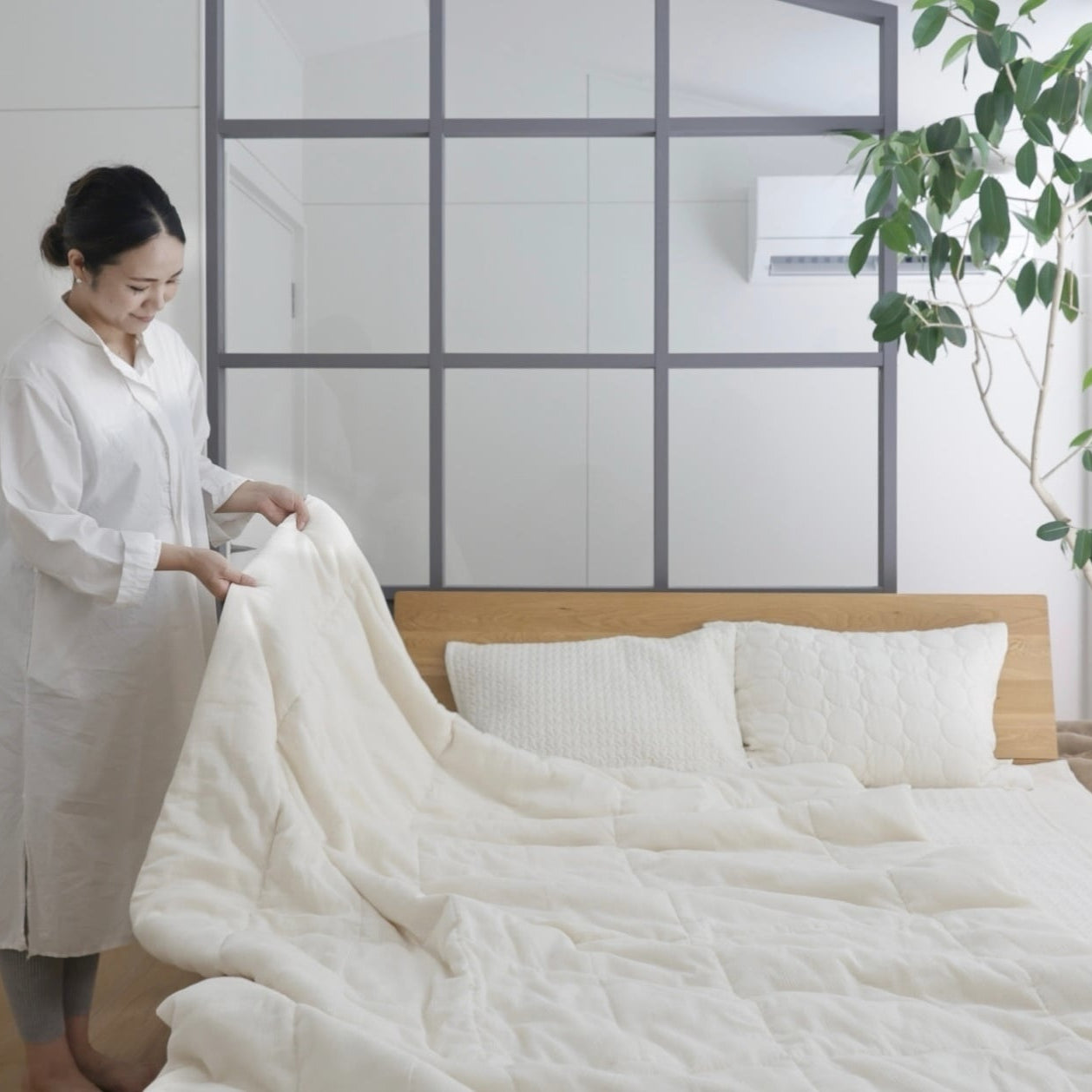 saratto 高島ちぢみ織 肌掛け布団【シングル/ダブル】