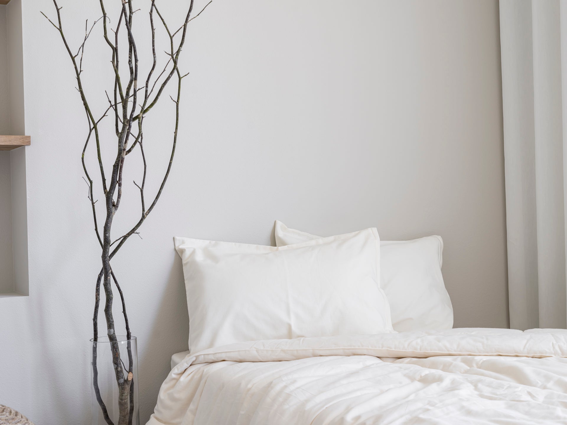 【発売日：3/20(金)】wabisabi series 「さらり、ふわり。」和晒(わざらし)平織り綿 枕カバー