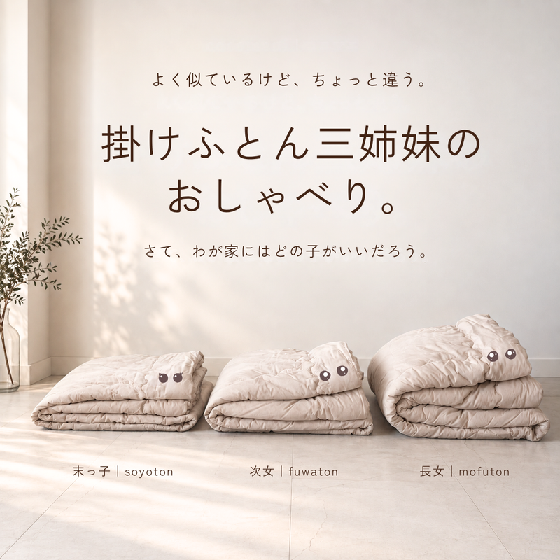 人気の掛け布団三姉妹