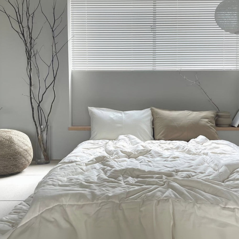 wabisabi series 「さらり、ふわり。」和晒(わざらし)平織綿の肌掛け布団