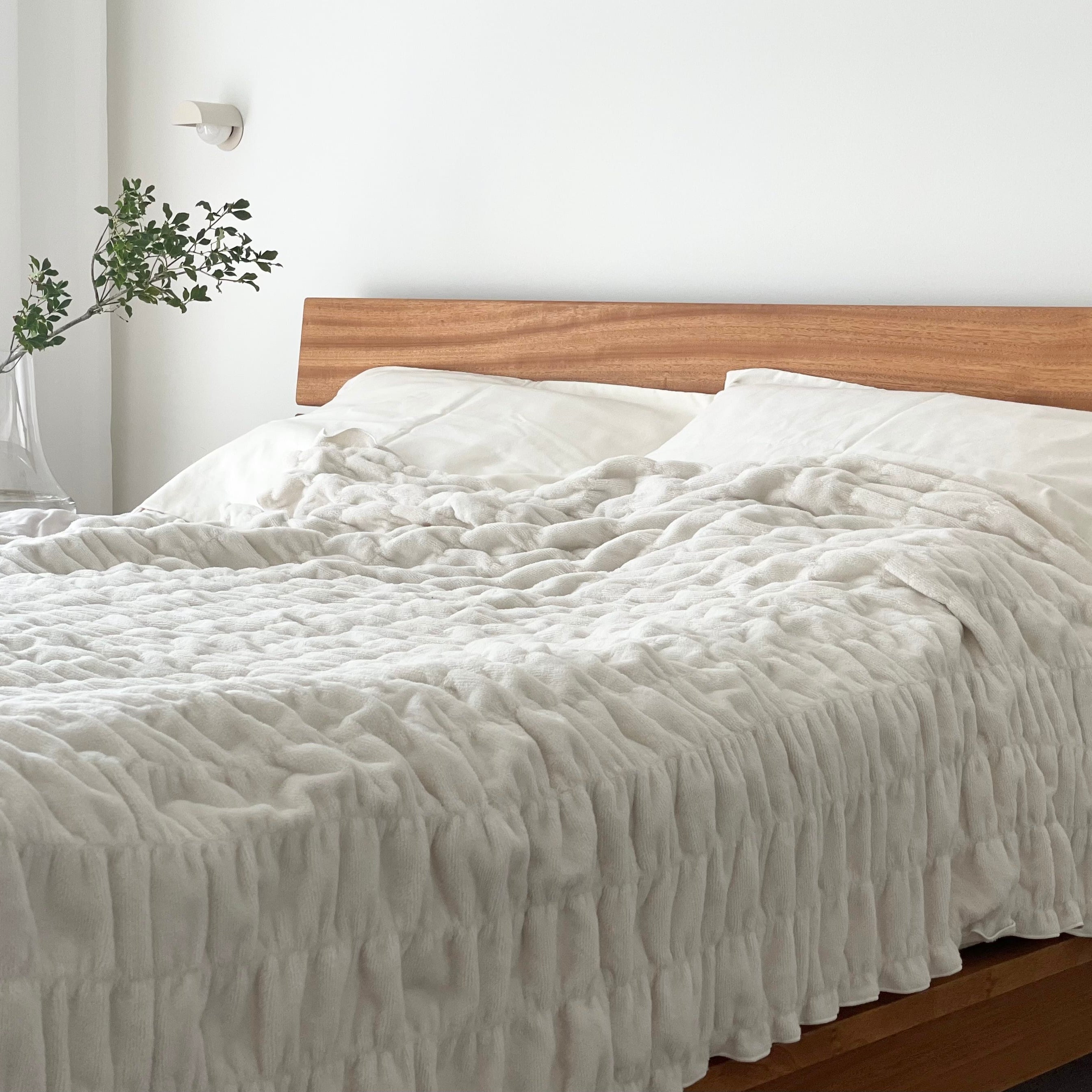 ＼最終販売／fuwafuwa くしゅっとやわらかコットン毛布