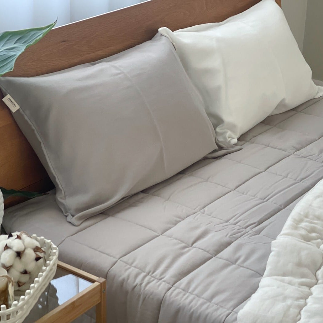 fuwamoco コットン 敷パッド 【シングル・ダブル兼用】