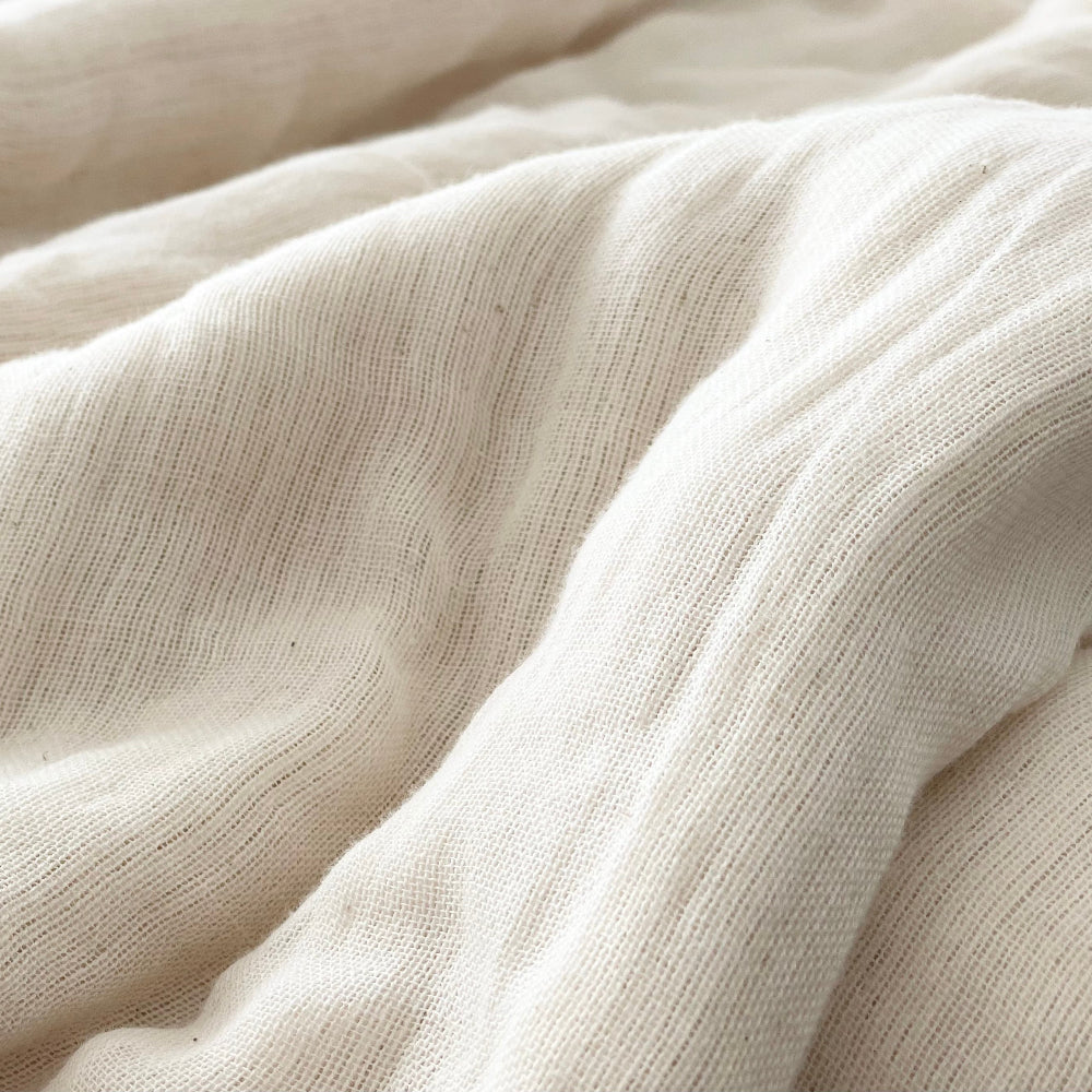 shittori 三河木綿 熟成糸のボリュームミルフィーユガーゼケット【6枚重ね】