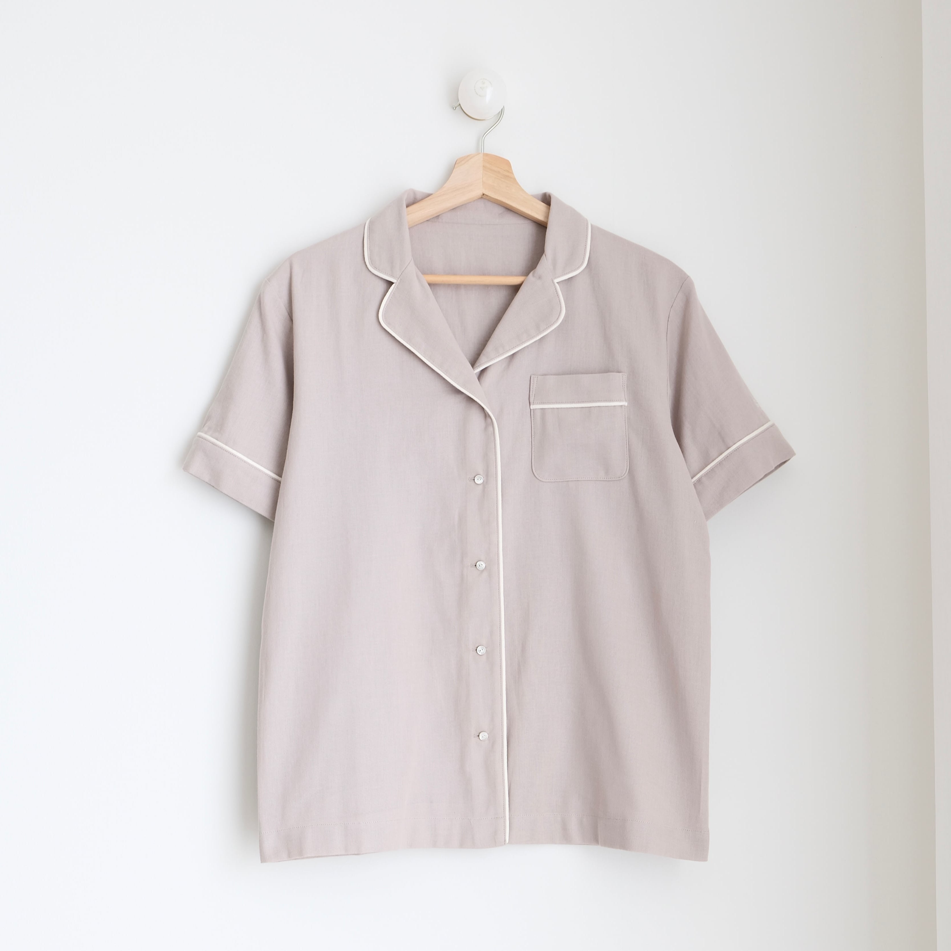 sarafuwa ぐっすり眠るための ココチガーゼ パイピング パジャマ 【ワンピース・長袖 上下セット・半袖 上下セット】