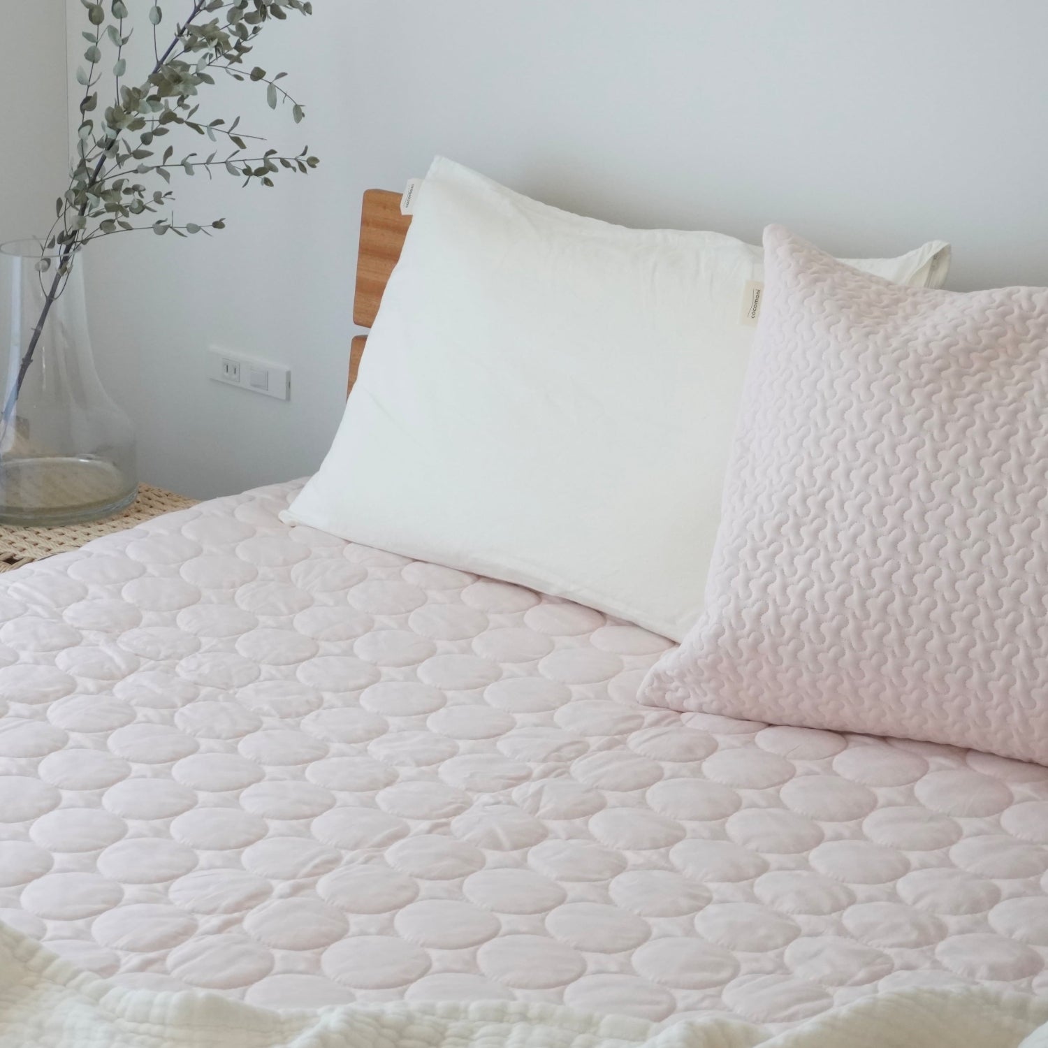 ＃そうだ！春だ！ 桜カラーの marumoco コットン 敷きパッド【シングル・ダブル兼用】