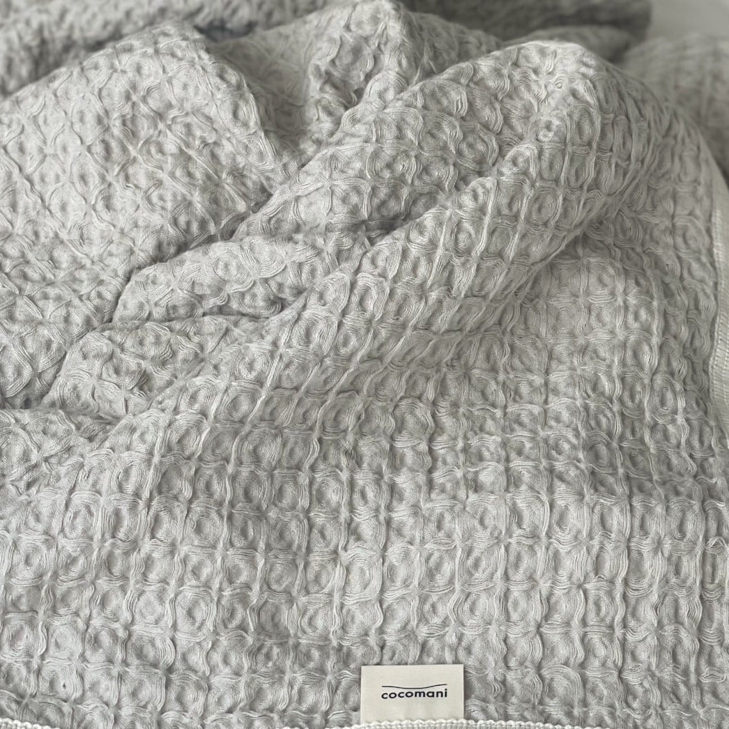 sarari fuwari ワッフル織 コットンケット【シングル】