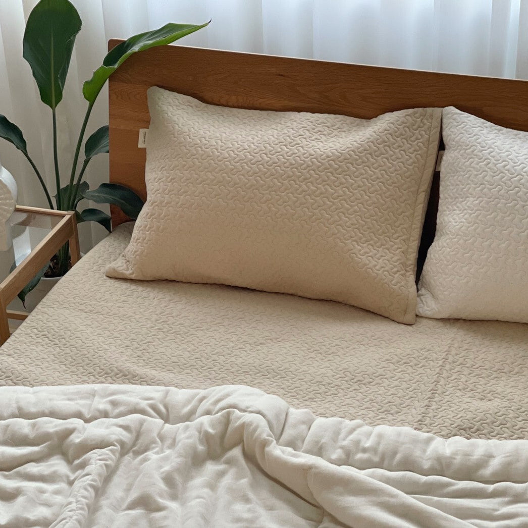 pocopoco コットン 敷きパッド【シングル・ダブル兼用】